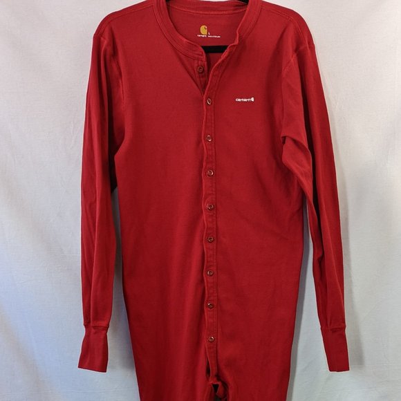 Carhartt Other - Carhartt Men's Red Midweight Cotton Union Suite Long Johns, L